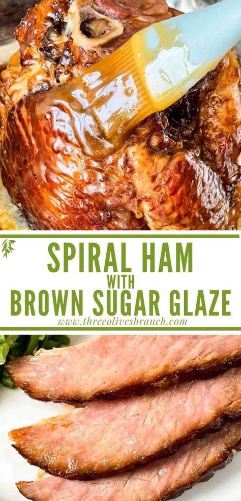 Spiral Ham Glaze Recipe, Honey Ham Recipe, Baked Spiral Ham, Thanksgiving Ham Recipes, Easter Ham Glaze, Brown Sugar Honey Glaze, Easy Ham Glaze, Ham Recipes Crockpot, Brown Sugar Ham