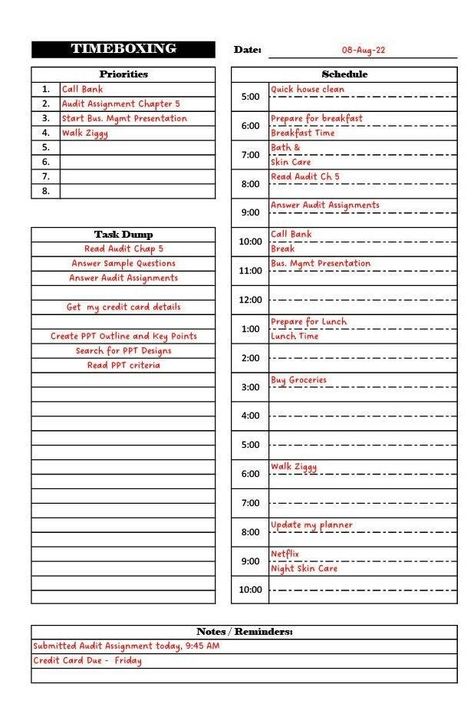 Do you feel like you're always rushing from one thing to the next and never quite getting everything done? If so, you need a time blocking planner! This printable template will help you to see where your time is going and make sure that you're prioritizing the most important tasks.

Get your free copy Time Boxing Planner Printable, The Time Box Planner, Time Boxing Template, Timeboxing Template, Time Boxing Planner, Effective To Do List, Work Checklist, Time Blocking Template, Time Blocking Printable