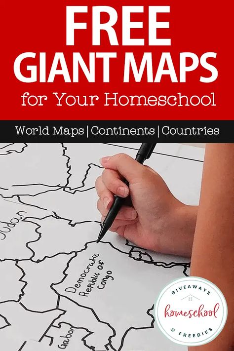 Everyone is familiar with using maps in geography, but did you know you can use them to teach many different subjects? I found this incredible giant map site that has table-sized or even floor-sized maps you can print FREE! Let's look at some of the ways you can use Free Giant Maps for Your Homeschool. #geography #hsgiveaways Elementary Geography, Geography Project, Us Geography, Geography For Kids, Geography Activities, Teaching Geography, Homeschool Geography, Homeschool Social Studies, Geography Lessons