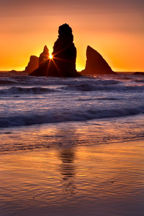 China Beach China Beach, Waves Crashing, Sunrises And Sunsets, Sunrise And Sunset, Cannon Beach, Jolie Photo, Oregon Coast, Sunset Sunrise, In The Ocean