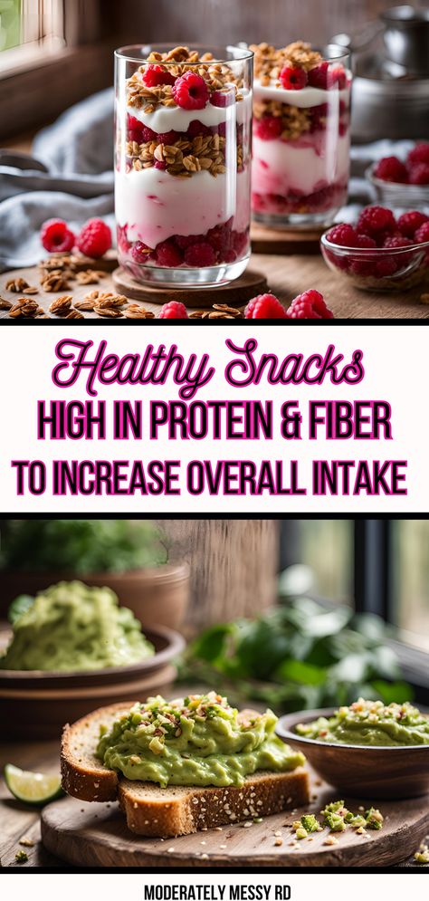 20 snacks that are high in protein and fiber to increase overall intake, keep you fuller for longer, and help to improve the composition of your gut microbiome - among many other benefits. These snacks have at least 10 grams of protein and 5 grams of fiber. I break each one down so you can understand how to build snacks based on your preferences. Protein and fiber = the ultimate snack combination! 10 Grams Of Protein, Ways To Increase Protein Intake, High Protein Pregnancy Snacks, Snacks High In Protein, Microbiome Recipes, Snack Combinations, Cottage Cheese Smoothie, Exciting Recipes, Fiber Snacks