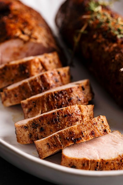 Sous Vide Pork Tenderloin Healthy Soul Food Recipes, Pork Loin Dinner, Sous Vide Pork Tenderloin, Smoked Catfish, Roasted Dinner, Sous Vide Meals, Paleo Pork Tenderloin, Oven Roasted Pork Loin, Pork Loin Recipes Oven