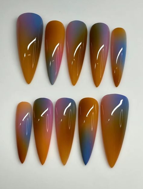 Airbrush Nail Art, Aura Nails, Asian Nails, Medium Almond, Airbrush Nails, Subtle Nails, Modern Nails, Beige Nails, Nails Now