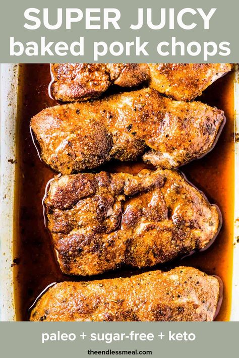 Best Oven Baked Pork Chops, Juicy Baked Pork Chops, Pork Loin Chops Recipes, Baked Boneless Pork Chops, Oven Baked Pork Chops, Healthy Pork Chops, Healthy Pork Chop Recipes, Easy Baked Pork Chops, Boneless Pork Chop Recipes