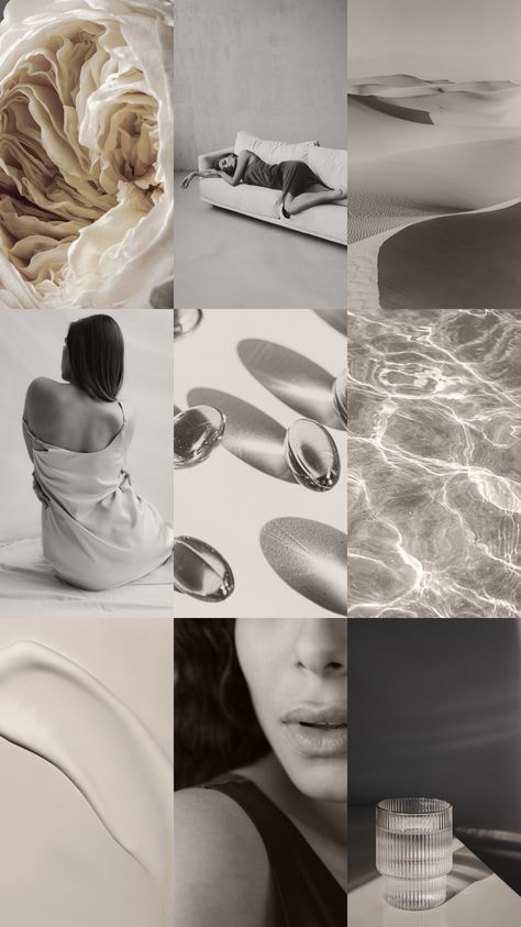 Wellness Moodboard Aesthetic, Instagram Feed Ideas Aesthetic, Minimalism Moodboard, Moodboard Minimalist, Neutral Mood Board, Minimalist Moodboard, Collage Instagram Story, Mood Collage, Moodboard Template