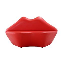 2000s Furniture, Tufted Loveseat, White Upholstery, Red Chair, Lip Shapes, Manhattan Comfort, Bold Lips, Lip Designs, Black Furniture