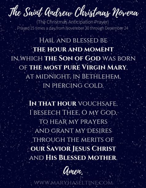 Saint Andrew Christmas Novena, Prepare For Christmas, Saint Andrew, Printable Prayers, Our Savior, Faith In Love, St Andrews, The Saint, Son Of God