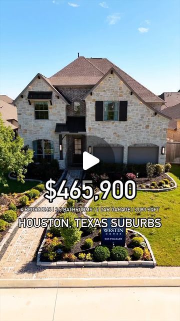 17K views · 2K likes | 𝐋𝐮𝐱𝐮𝐫𝐲 𝐑𝐞𝐚𝐥 𝐄𝐬𝐭𝐚𝐭𝐞 𝐄𝐱𝐩𝐞𝐫𝐭𝐬 on Instagram: "📍 Houston, Texas  Check out what $465,900 looks like in the Houston, Texas suburbs! 😍🏡  This brand-new home is available for build or quick move-in!  Home Features: 4 bedrooms, 3.5 bathrooms, a 2-car garage, 3,090 sqft, a game room, a home office, a covered patio, and a media room!  Quick move-in with finishes and lot included starts at $499,990 for this exact floor plan! 🏡  Suburban cities available: Richmond, Katy, Cypress, Hockley, Conroe, and Texas City, Texas! 🤠  Prices vary per location!  Interested? Register text “HOME” To (214) 883-5271 On Our Website (LINK IN BIO) To Schedule A Consultation With One Of Our Team Members!  ➖➖➖➖➖➖➖➖➖➖➖➖➖➖➖➖➖➖➖➖➖ Follow 👉 @DailyPoshHomes to stay up to date wi Houses In Houston Texas, Texas Living, Houston Real Estate, Moving To Texas, Texas House, Texas City, Texas Homes, Team Members, New Homes For Sale