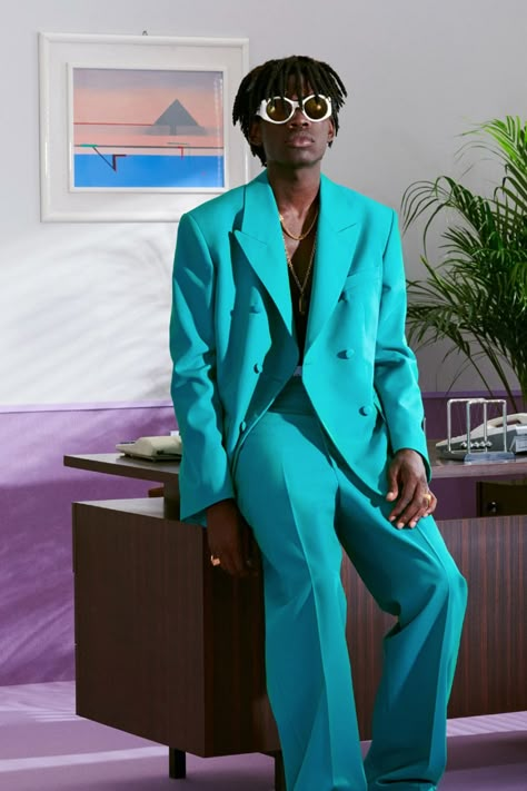 Palm Angels SS23 Welcomes You to Miami | HYPEBEAST Oversized Tailoring, Spring 2023 Ready To Wear, Printed Jersey Dress, 2023 Ready To Wear, Magic City, Spring 2023, Palm Angels, Vintage Photographs, Printed Pants