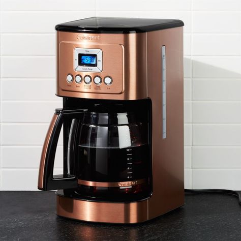 Sale ends soon. Free Shipping. Shop Cuisinart ® Copper 14-Cup Perfectemp Programmable Coffee Maker. This lovely-to-look-at programmable coffee maker has a beautiful copper finish. Coffee Urn, Cappuccino Maker, Cappuccino Machine, Percolator Coffee, Modern Restaurant, Italian Coffee, Large Coffee, Milk Frother, Restaurant Interior Design