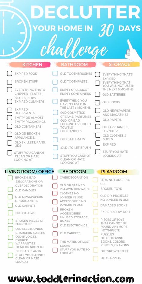 How to declutter your home when you feel overwhelmed? Check out this free printable checklist and start your own 30 days declutter challenge #declutter #declutterroombyroom #declutteryourhome #declutterfreeprintable #declutterchecklist Minimalism Challenge, Cleaning Checklist Printable, 30 Days Challenge, Declutter Checklist, To Do Planner, Declutter Challenge, Declutter Home, Checklist Printable, Beach Packing