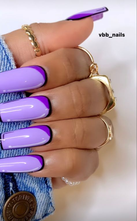 Purple Comic Nails, Purple Pop Art Nails, Bright Purple Acrylic Nails, Daphne Nails, Bright Purple Nails Design, Neon Purple Nails, Comic Nails, Pop Art Nails, Teal Nails