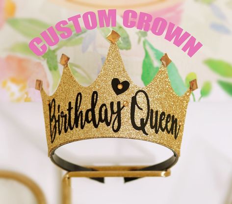 Birthday Crown Personalized Crown Women Birthday Crown | Etsy New Zealand Bday Crown, 21st Birthday Crown, Quarantine Party, Diy Birthday Crown, Baby Birthday Crown, Queen Tiara, Crown Women, Birthday Crowns, Queens Tiaras