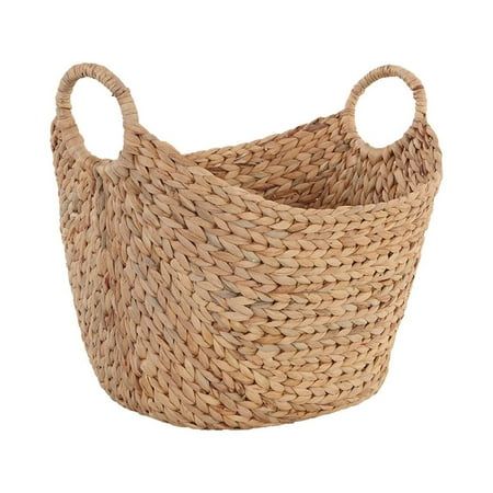 Make storage and organization simple with the Better Homes & Gardens Large Natural Water Hyacinth Boat Basket. Whether you place the basket in your living room, den, bedroom, bathroom or entryway, the woven basket will help bring softness, color and depth to your room. Perfect for magazines, books, toys, blankets, pillows or towels, the sustainably-sourced natural water hyacinth fibers bring texture to your space, blending with any decor and the round woven handles make for easy lifting. The Better Homes & Gardens Large Natural Water Hyacinth Boat Basket is the perfect choice to keep your space clean and organized and adds a comfortable, soft, sophisticated look to your living, den or other indoor living space. Color: Beige. Coastal Entryway Ideas, Basket Beige, Coastal Entryway, Yacht Interior Design, White Console Table, Contemporary Console Table, White Ginger Jars, Decorative Storage Baskets, Wicker Baskets Storage