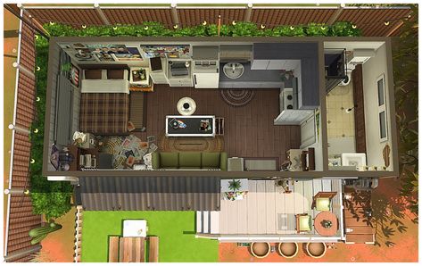 Trailer Park Interior, Ts4 Trailer Home, Trailer House Interior, Sims 4 Trailer House Layout, Sims Trailer Home, Sims 4 Trailer Park, Sims 4 Trailer House, Sims 4 Trailer, Trailer Layout