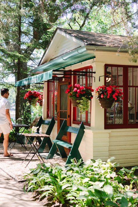 Tiny Lake Cabin, Fish Camp House, Adult Summer Camp, Market Booth Display, Vintage Western Decor, Cabin Resort, Camp Wandawega, Porch Paint, Cottage Porch