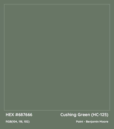 Cushing Green Benjamin Moore, Benjamin Moore Cushing Green, Cushing Green, Green Benjamin Moore, House Paint Colours, Paint Colour, House Paint, Paint Colours, Benjamin Moore