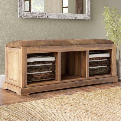 Hall Bench With Storage, Hall Storage, Cubby Storage Bench, Storage Bench With Cushion, Storage Benches, Wood Storage Bench, Cubby Storage, Take Off Your Shoes, Upholstered Storage Bench