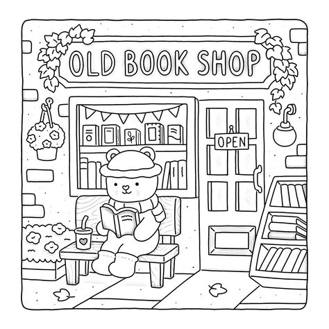 Fuzzy Hygge: Cute and Cozy Coloring Book for Adults & Teens 8 Colouring Pages To Print, Colour Book Pages, Bobbie’s Goods Coloring Pages, Colouring In Pages For Adults, Bobbie Goods Coloring Pages Bakery, Coloring Books Pages, Bookstore Coloring Pages, Adults Coloring Pages, Fuzzy Friends Coloring Pages