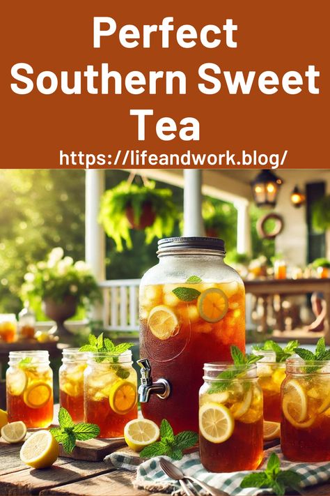 Perfect Southern Sweet Tea Recipe The Best Sweet Tea, Sweet Tea Recipe Southern, Pineapple Sweet Tea, How To Make Southern Sweet Tea, Gold Peak Sweet Tea, Southern Sweet Tea Recipe, Perfect Southern Sweet Tea, Sweet Tea Recipe, Sweet Tea Recipes