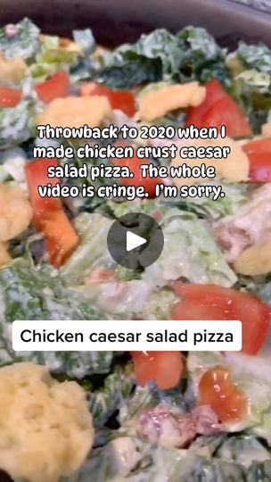 38K views · 1.9K reactions | Caesar salad pizza #caesarsaladpizza #pizza #throwback #lowcarb #recipe #food #salad | Brooke Brown | _cookwithbrooke_ · Original audio Caesar Salad Pizza, Salad Pizza, Brooke Brown, Food Salad, Chicken Caesar Salad, Caesar Salad, April 25, Healthy Food, Low Carb