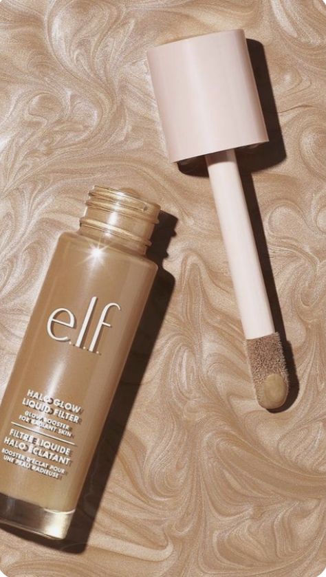 Elf Halo Glow, Halo Glow Liquid Filter, Elf Primer, Halo Glow, E.l.f. Cosmetics, Elf Cosmetics, Elf Makeup, Facial Skin Care Routine, Dewy Skin