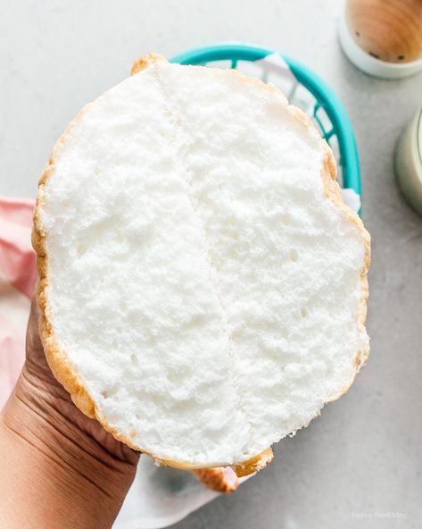 Easy Fluffy Colorful How to Make Cloud Bread · i am a food blog   #tiktok #viralfood #cloudbread #fluffycloudbread #pastel #pastelaesthetic Bread Tiktok, Cloud Bread Recipe, Zucchini Bread Healthy, Baked Meringue, How To Make Clouds, Cloud Cake, Types Of Desserts, Cloud Bread, Clam Recipes