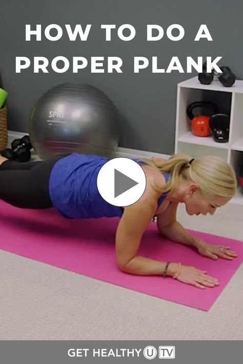 How To Do A Plank, Plank Video, Proper Plank Form, Plank Form, Proper Plank, Video Exercises, Kettlebell Arm Workout, How To Plank, Chris Freytag