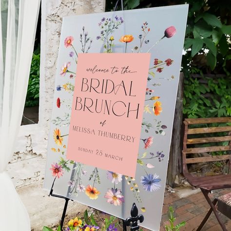 Wildflowers Bridal Shower Sign, Floral Bridal Shower Welcome Sign, Wildflowers Bridal Brunch Sign, Wild Flowers Bridal Decor - Etsy Bridal Shower Ideas Whimsical, Wildflower Arch Flowers, Garden Party Bridal Shower Ideas Brunch, Wild Flower Welcome Sign, Floral Bridal Shower Sign, Bridal Welcome Sign, Colourful Bridal Shower Ideas, Garden Party Signage, Wild Flower Wedding Shower Ideas