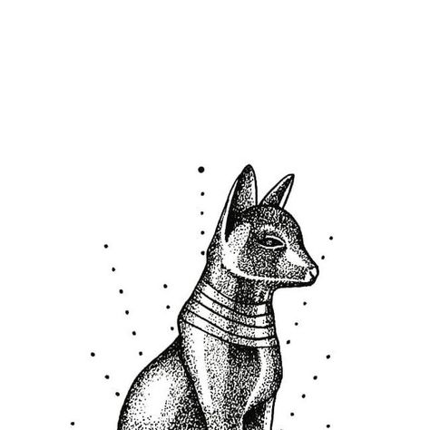 Astrée 🌜 on Instagram: "BASTET RÉSERVÉ #tattoo #tatouage #ink #inked #blackandwhitetattoo #dot #dotworkers #minimalismtattoo #magic #dotworktattoo #flashtattoo #tattooapprentice #egyptiantattoo #mythology #picoftheday #drawing #drawoftheday #artoftheday #creation #bastettattoo #cattattoo #tattoolovers #paristattoo #smalltattoo #finework" Tattoo Gato, Greek Tattoos, Tattoos, Drawings, On Instagram, Instagram