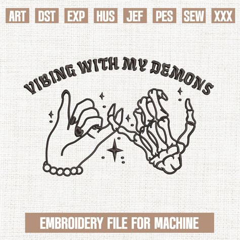 Creepy Embroidery Patterns, Horror Embroidery Patterns, Skeleton Embroidery Pattern, Halloween Patches, Gifts For Halloween, My Demons, Halloween 4, Felt Halloween, Halloween Embroidery