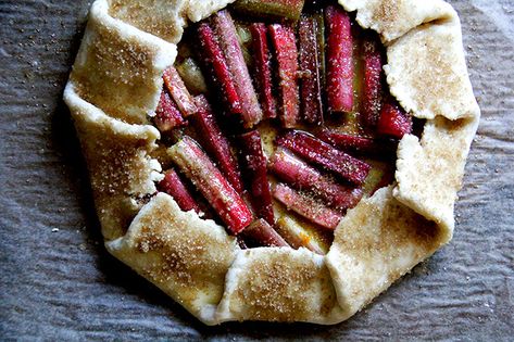 Rhubarb-Frangipane Galette | Alexandra's Kitchen Rhubarb Galette, Buttermilk Blueberry, Peasant Bread, Blueberry Breakfast Cake, Galette Recipe, Blueberry Breakfast, Rhubarb Recipes, Flaky Pastry, Easy Bread Recipes