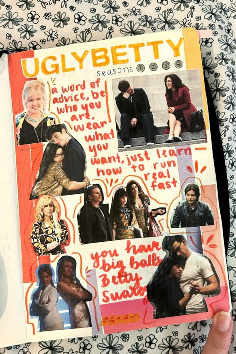 ugly betty in my film and tv show journal Ugly Betty Aesthetic, Betty Suarez, Friends Sleeping, Christopher Gorham, Tv Show Journal, Tv Journal, He Looks At Her, Old Cartoon Shows, Train Trips