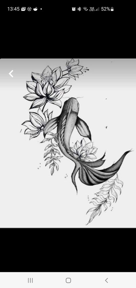 Catfish Tattoo, Pez Koi Tattoo, Coy Fish Tattoos, Betta Fish Tattoo, Back Tattoo Women Spine, Sternum Tattoo Design, Koi Tattoo Sleeve, Water Lily Tattoos, Vietnam Tattoo