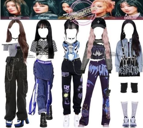 Gidle Outfits Inspired, Miyeon Shuhua, Lisa Instagram, Jisoo Instagram, Jennie Instagram, Kpop Fits, Outfit Kpop, Group Outfits, Dangerous Woman Tour