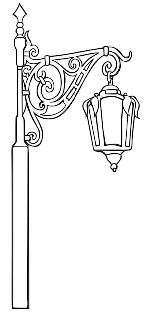 Fantasy Lamp Post, Lamp Post Drawing Street Lights, Vintage Street Lamp Drawing, Old Street Lamp Drawing, Vintage Lamp Drawing, Old Lamp Drawing, Lamp Post Drawing, Street Lamp Drawing, Street Light Drawing