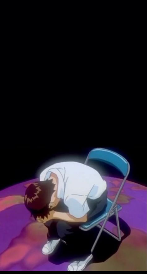 Shinji Ikari Chair, Shinji Chair, Evangelion Shinji, Evangelion Art, On Top Of The World, Top Of The World, Art Anime, Phone Themes, Neon Genesis Evangelion