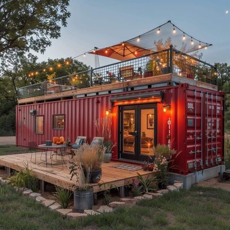 Stacked Container Homes, Tiny House Container, Mortgage Free Living, Shipping Container Cabin, Mortgage Free, Container Cabin, Shipping Container Home, Building A Container Home, Debt Free Living