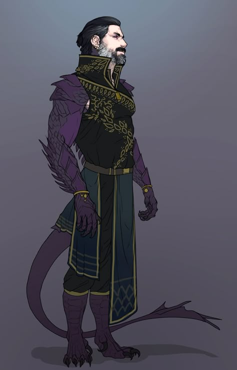 Netheril Dnd, Retired Adventurer Dnd, Draconic Sorcerer Dnd, Half Dragon Character Design, Half Dragon Oc, Humanoid Dragon Male, Dragon Human Hybrid Male, Human Dragon Hybrid, Dragon Man Hybrid