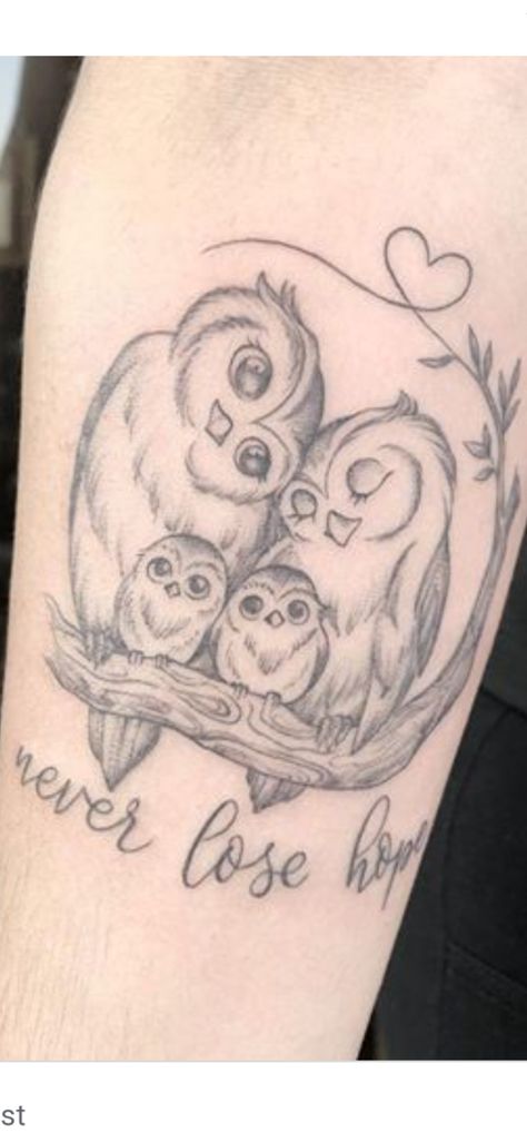 Baby Owl Tattoos, Tree Branch Tattoo, Branch Tattoo, Tree Sketches, Baby Drawing, Baby Tattoos, Owl Tattoo, Baby Owls, Tree Branch