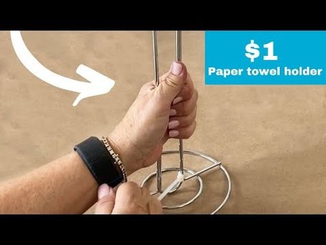 (461) Turn a $1 paper towel holder into jaw dropping decor! - YouTube Metal Paper Towel Holder, Store Hacks, Dollar Store Hacks, Paper Towel Holder, Towel Holder, Paper Towel, Balloon Decorations, Hat Crafts, Dollar Stores