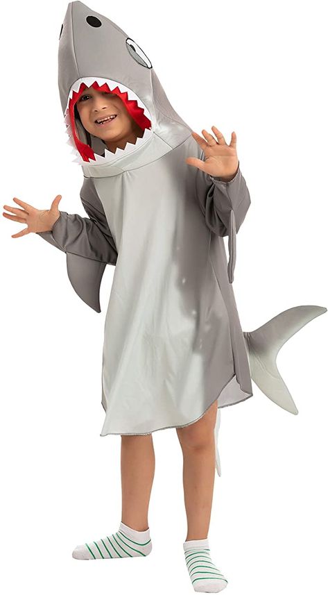 Kids Shark Costume, Sea Animal Party, Shark Costume Kids, All Black Halloween Costume, Old Halloween Costumes, Toddler Fancy Dress, Shark Costume, Unicorn Halloween Costume, Trick Or Treat Costume