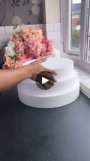 1.4K reactions · 171 shares | Floral base for a wedding cake | Bakers World Limited | Indila · Love Story Styrofoam Cake Diy, Wedding Cake Dummies, Styrofoam Cake, Cake Diy, Diy Wedding Cake, 50th Anniversary Party, Cake Display, Anniversary Party, Beautiful Wreath