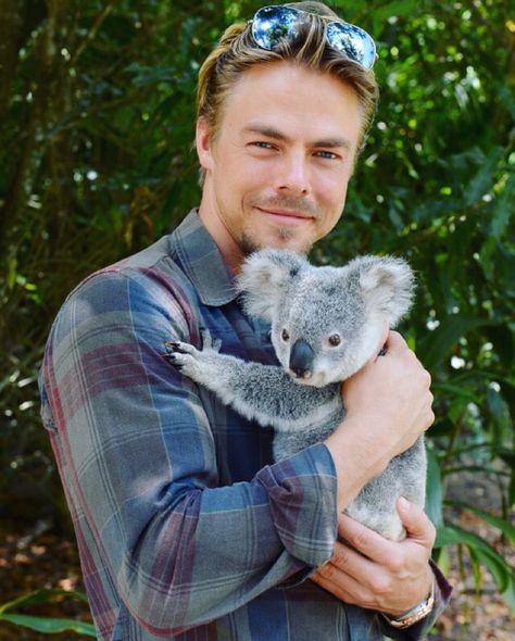 Derek with Derek Hough ❤️ Koala Marsupial, Derek And Julianne Hough, Terri Irwin, Irwin Family, Crocodile Hunter, Bindi Irwin, Derek Hough, Tv Sport, Dancing With The Stars