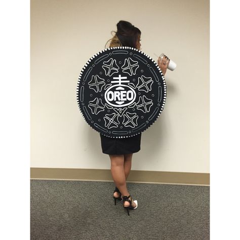 Oreo costume Oreo Costume, Purim, Fashion Lookbook, Halloween Funny, Costume Ideas, All About Fashion, Oreo, Hand Embroidery, Halloween Costumes