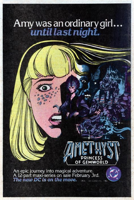 Looking back on the underrated classic Amethyst: Princess of Gemworld | SYFY WIRE Princess Amethyst, Comic Ads, Amethyst Princess Of Gemworld, Comic Book Ads, Book Ads, Breaking The Fourth Wall, Eternal Light, Star Wars Battlefront, Jem And The Holograms