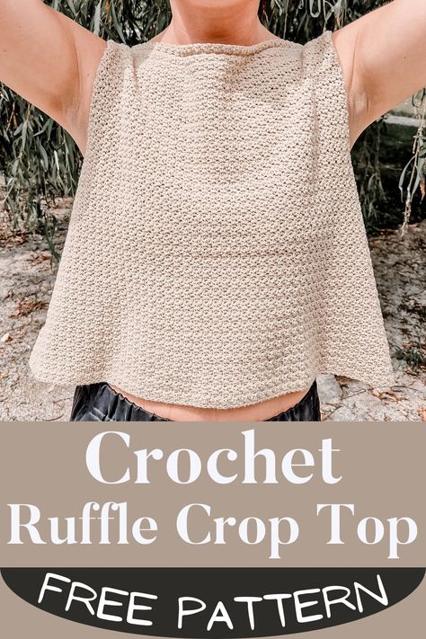 30 Easiest Crochet Crop Top Patterns For Beginners (Free!) - The Newlywed Loose Crochet Top, Crochet Spring Top, Clothing Crochet Patterns, Crochet Sleeveless Top, Easiest Crochet, Crochet Clothing Patterns, Summer Top Pattern, Clothing Crochet, Hot Season