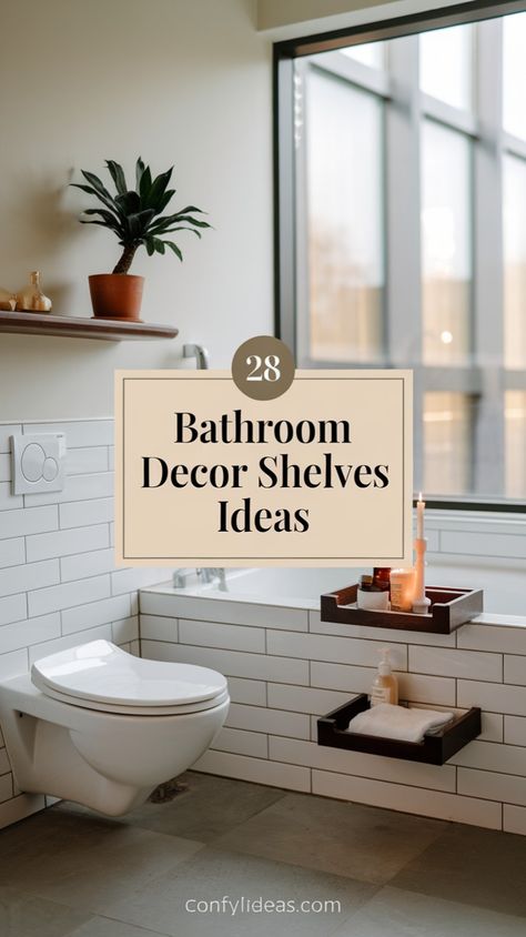 Maximize your bathroom space with these 28 shelving ideas that blend function and style. From floating shelves to built-in niches, these designs will help you keep essentials organized while enhancing the decor. Whether you need extra storage for towels, toiletries, or decorative items, these ideas are perfect for any bathroom size. Bathroom Decor Shelves, Storage For Towels, Decor Shelves, Shelves Ideas, Shelving Ideas, Bathroom Size, Bathroom Space, Stylish Storage, Shelf Decor