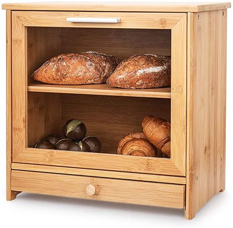 Organiser Cucina, Bread Holder, Wooden Bread Box, Countertop Shelf, Tool Drawers, Bread Storage, Bread Bin, Bread Boxes, Bread Box