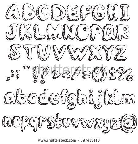 Similar Images, Stock Photos & Vectors of Doodle  vector funny ABC letters on paper background.Hand drawn font for your design.  - 240285376 | Shutterstock Font #font fonts #fonts doodle font #doodlefont doodle fonts #doodlefonts doodles fonts #doodlesfonts doodles font #doodlesfont 5.284 Fun Fonts To Draw Alphabet, Fonts To Draw, Hand Drawn Alphabet, Hand Drawn Border, Hand Drawn Font, Vector Alphabet, Fonts Quotes, Fancy Writing, Hand Lettering Worksheet